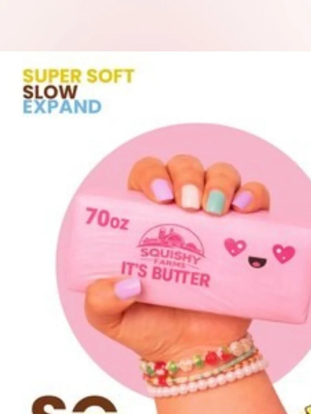 Butter Strawberry Butter Pink Squishy Plush Toy Squishy Farms It's Butter 2.0 Sq